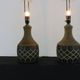 Set of two sixties design studio pottery table lamps for Chris Keramik Hasl
