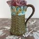 Slip pitcher, Orchies, jug, majolica, earthenware, floral decoration
