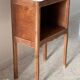 Table de chevet en bois et blanc vintage