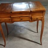 Period dressing table and writing desk in fruitwood, Louis XV style.
