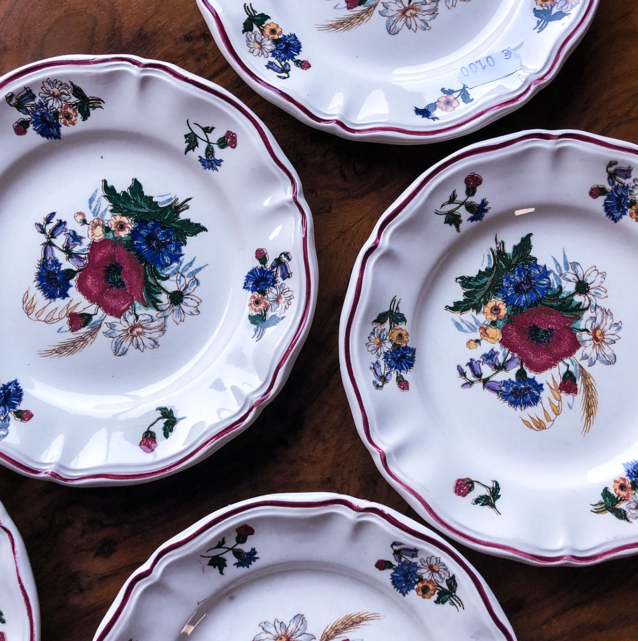 Set of 5 small plates modelE Agreste
