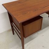 Gunnar Nielsen Teak Desk for Tibergaard, 1960s.