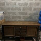 Industrial wood and metal sideboard
