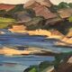Original Swedish Oil on Canvas - "Lake" by Kersti Flyckt - Signed - Vintage and Framed - 79 × 66 cm (31.1 in × 26 in)
