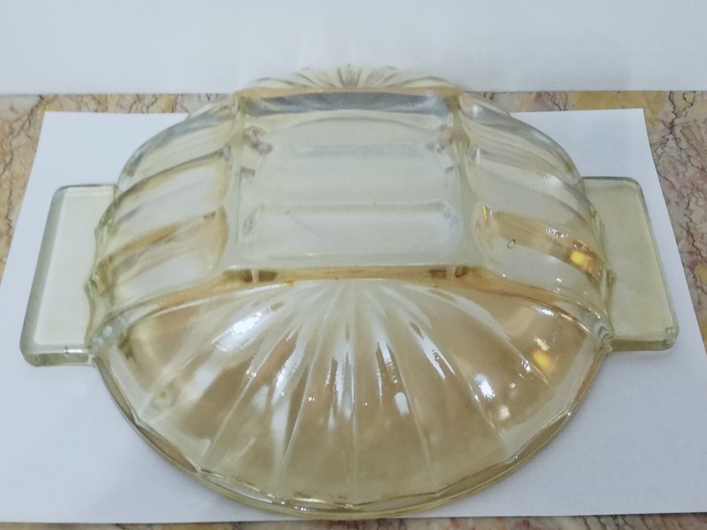 Art Deco dish in roseline glass