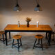 Reichsbahn table with narrow original beech top