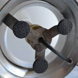 Art Deco table lamp with white opaline glass globe