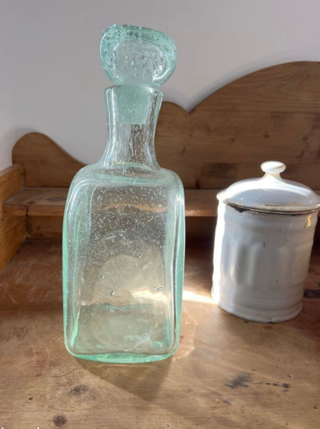 Plown green decanter