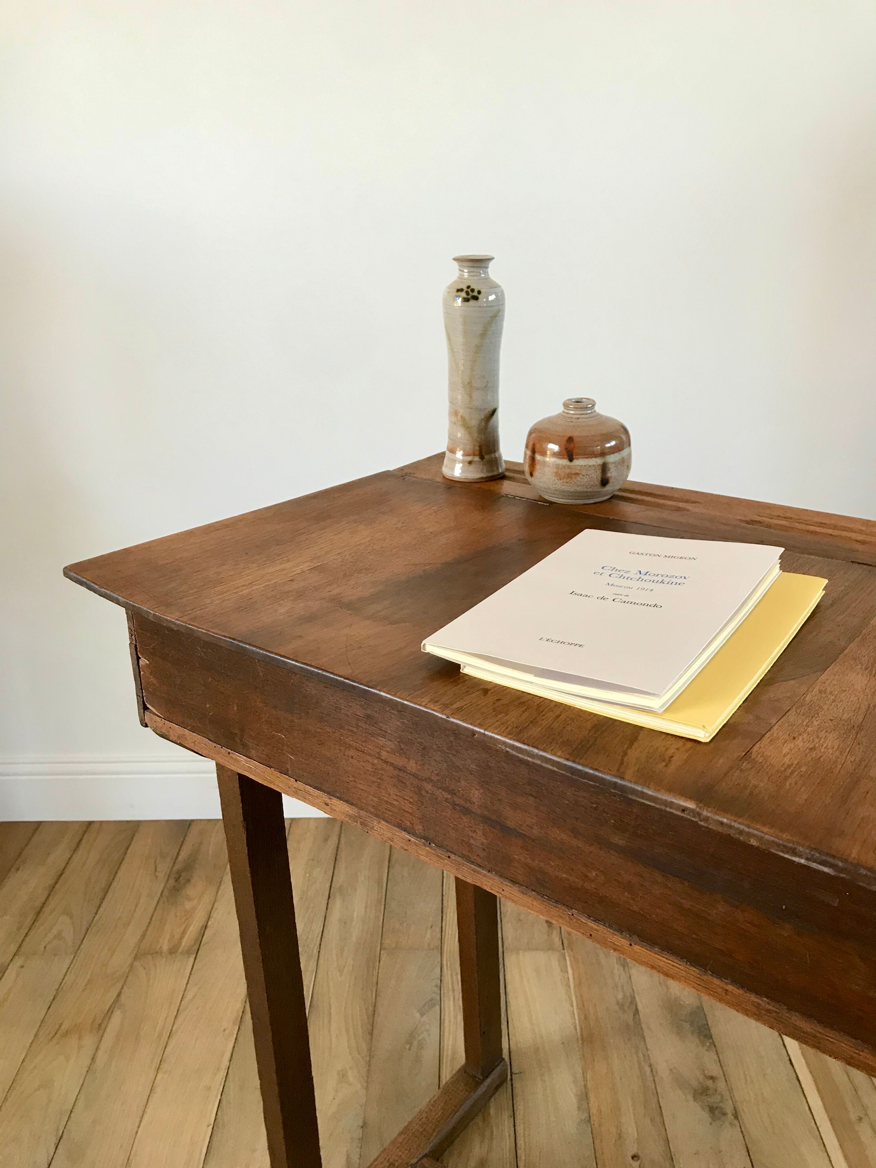 XXth century beech wood desk console