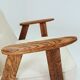 Vintage Lounge Chair Oak Wood and Bouclè Fabric Scandinavian Design