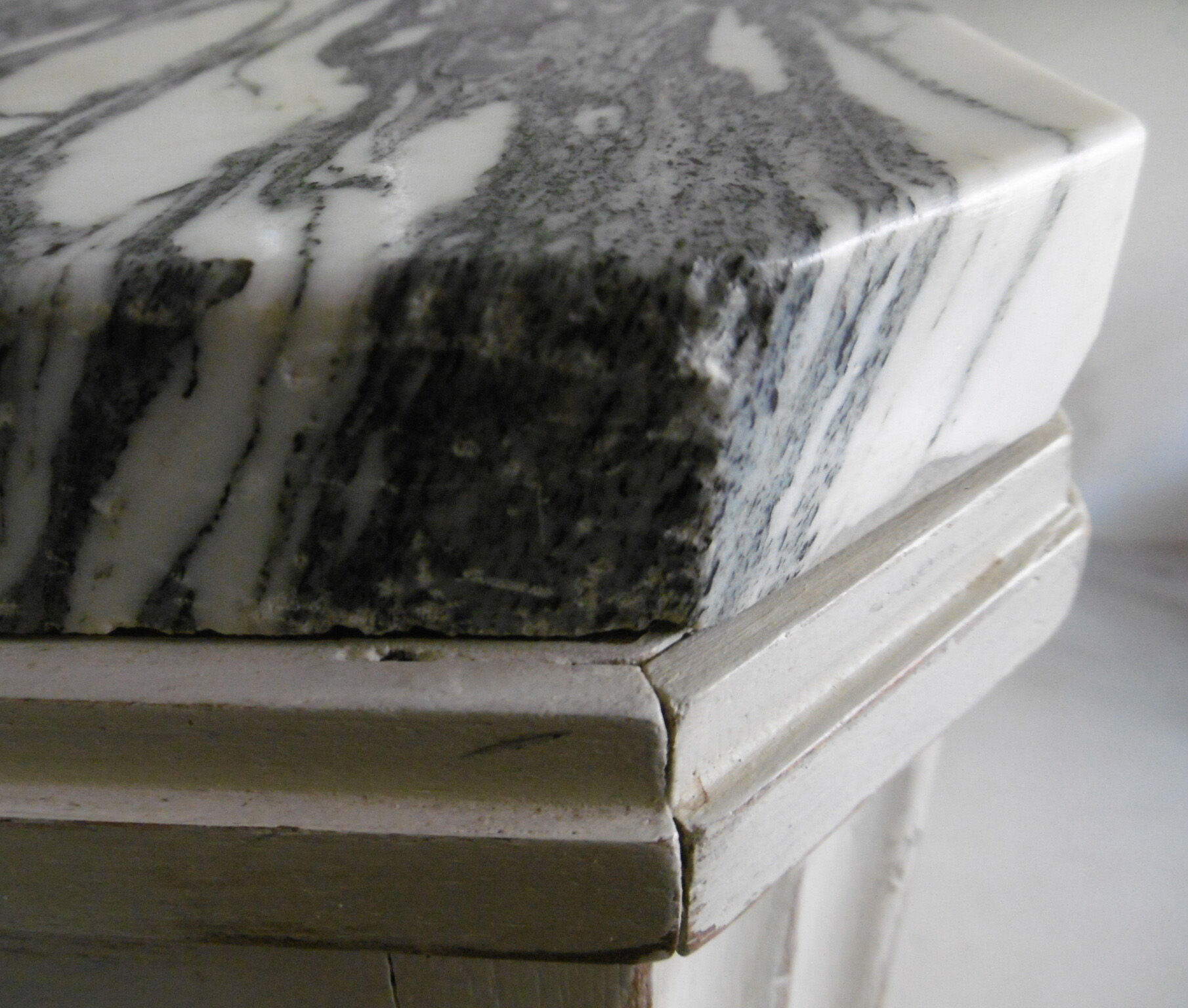 Art deco wood and marble sideboard