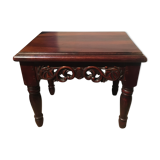 Carved wooden sofa end, mahogany