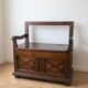 Antique wooden bank chest