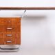 Bauhaus Writing Desk in Oak and Chrome by R. Slezák, Czech, 1930s
