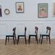 lot de 4 chaises en teck vintage