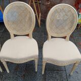 Beautiful set of six antique Louis XVI style chairs