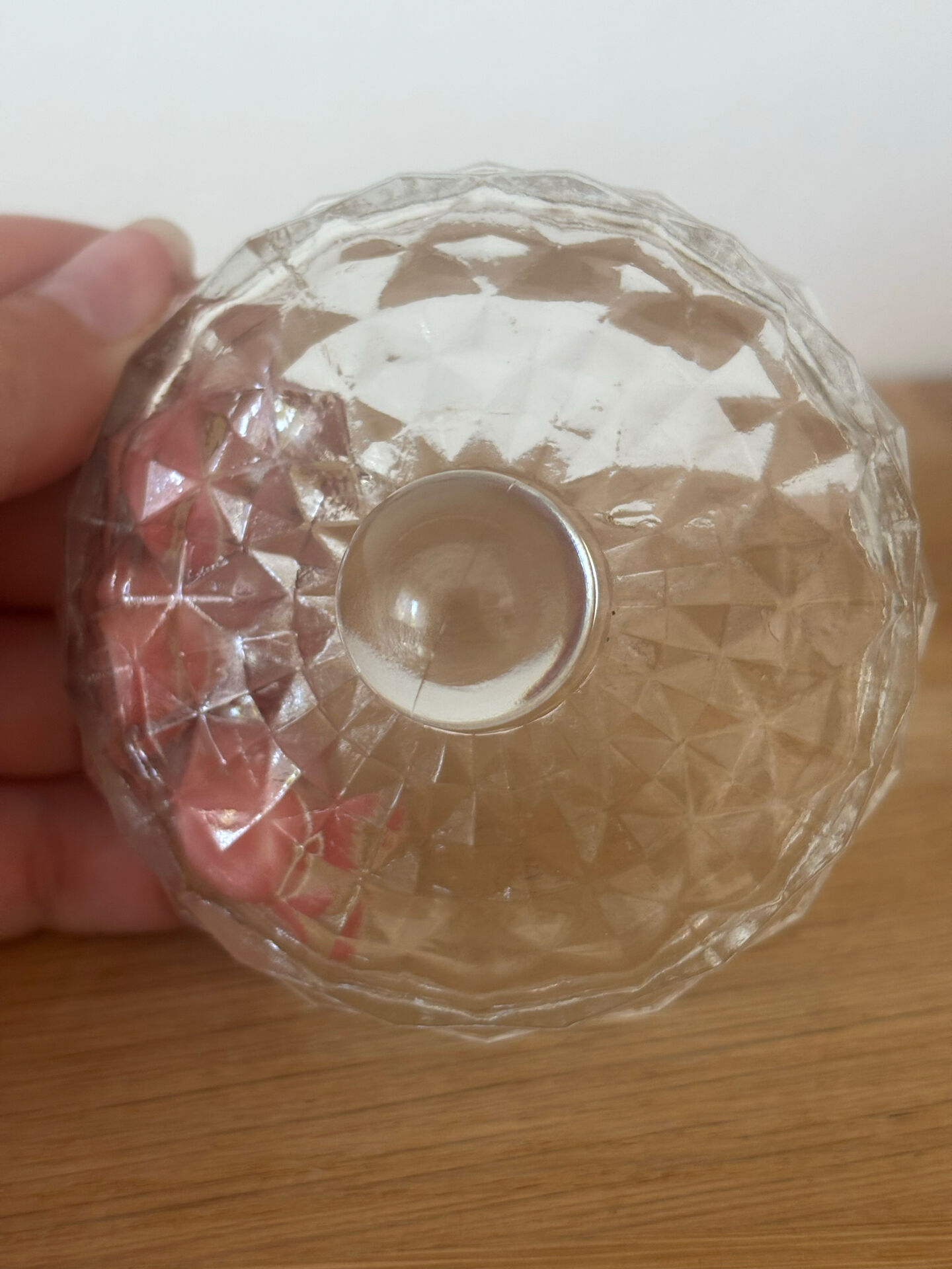 Vintage pretty candy box or cut glass sugar bowl