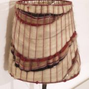 Brutalist hammered iron lamp from the 1950s.