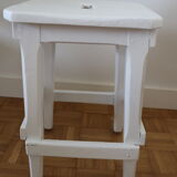 Handcrafted white oak stool