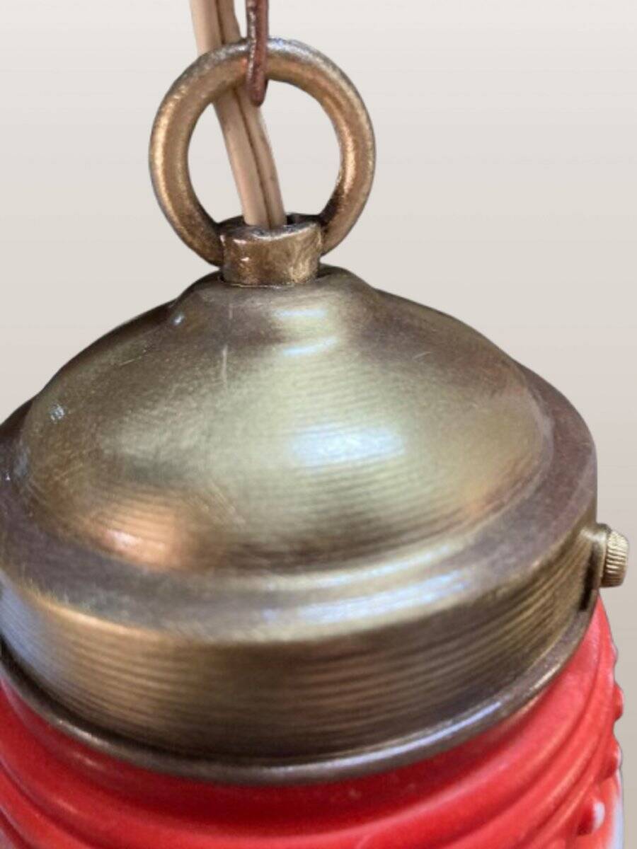 Ancienne lampe Art déco en verre, années 20