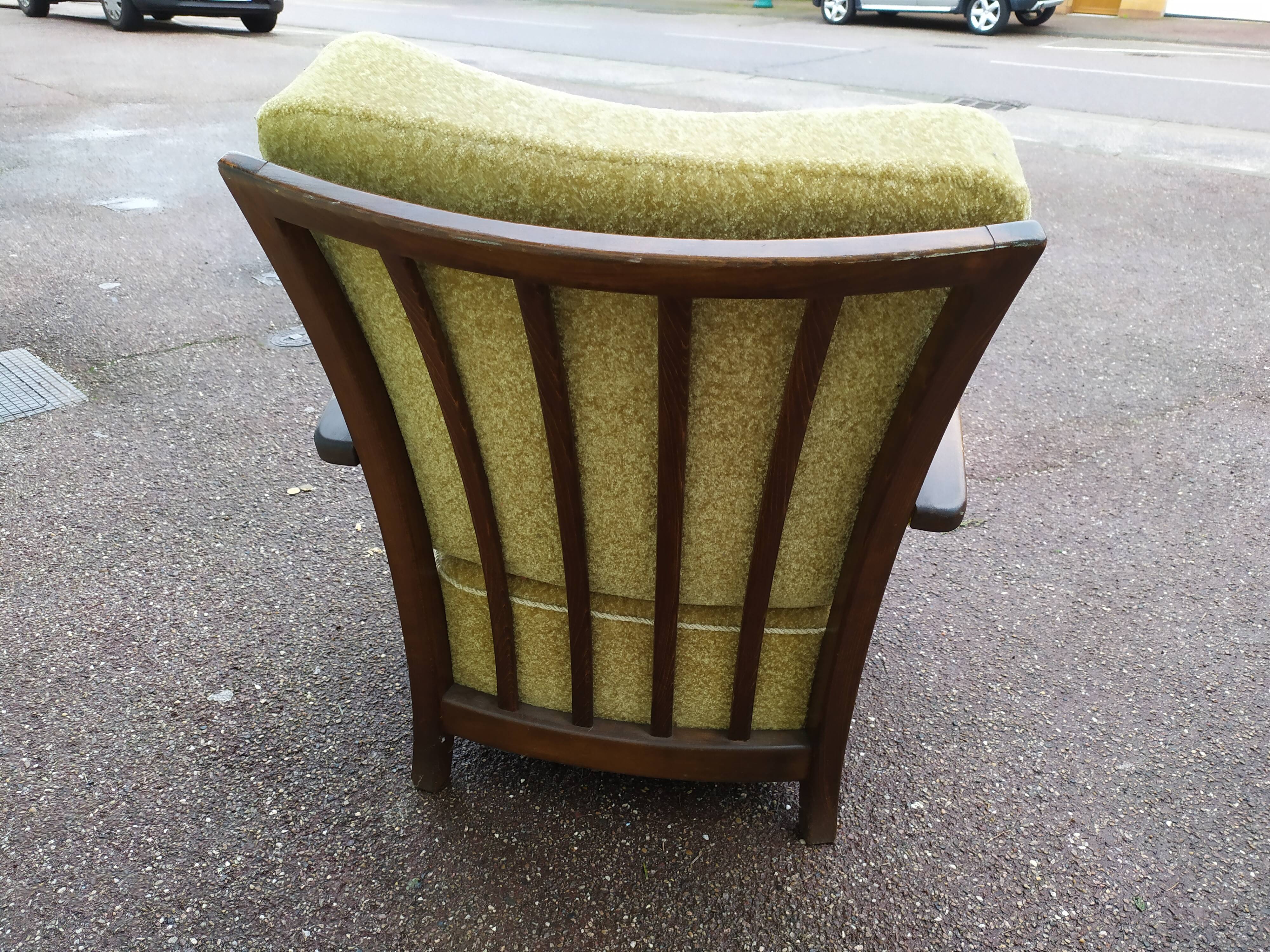 Cocktail Armchair - Esprit Club - Art Deco - Old