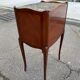 Pair of Louis XV bedside tables, early 20th century, marquetry and marble