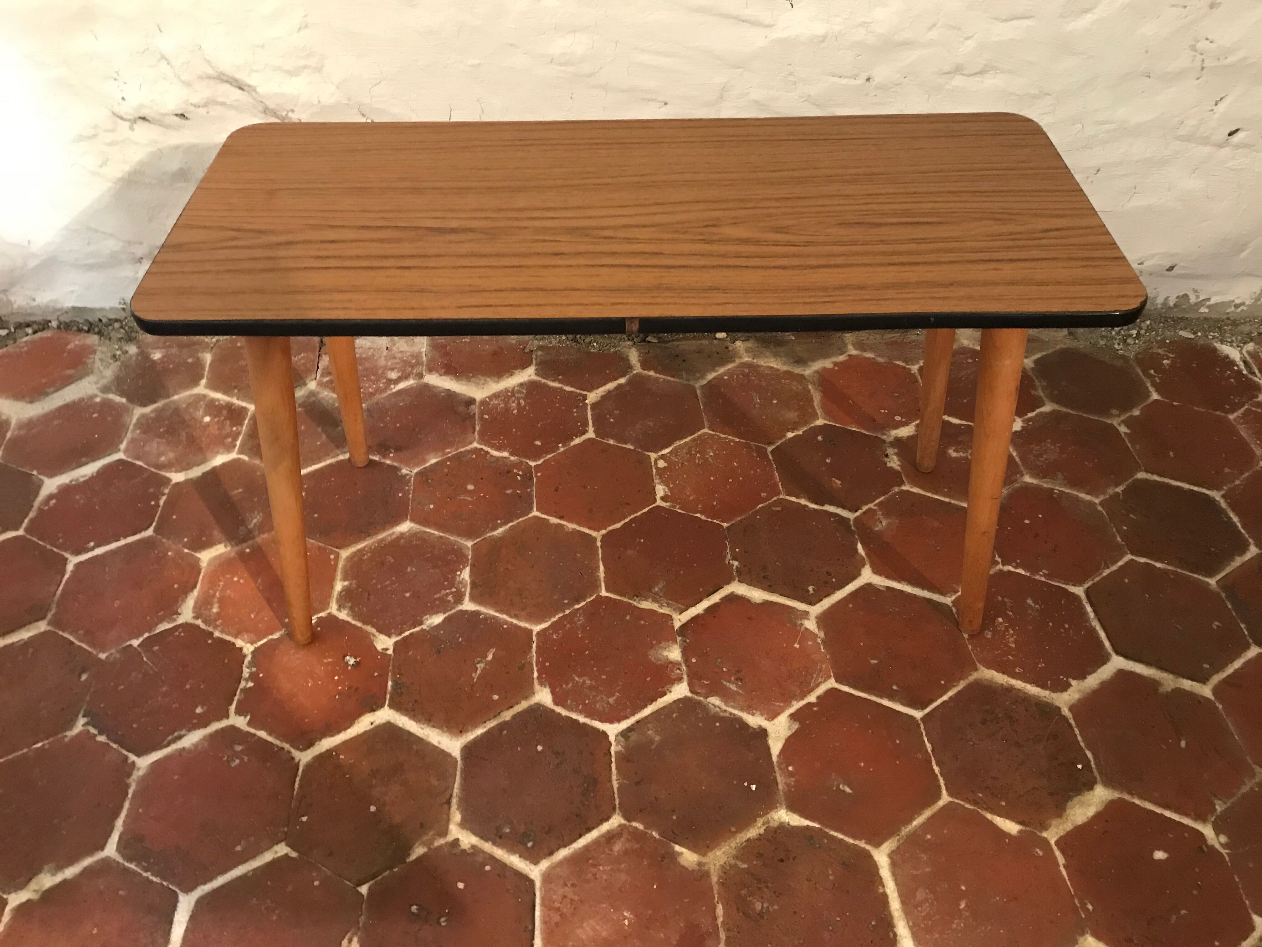 Vintage side coffee table in formica