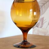 Marbled orange vase