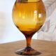 Vase couleur orange marbré