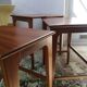 Pull-out tables from the 60s in solid exotic wood published by Younger