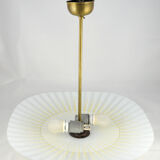Hanging lamp glass and brass  60s vintage