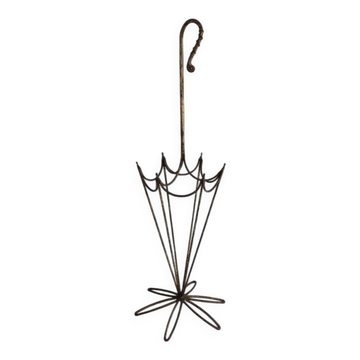 Gold wrought iron umbrella stand