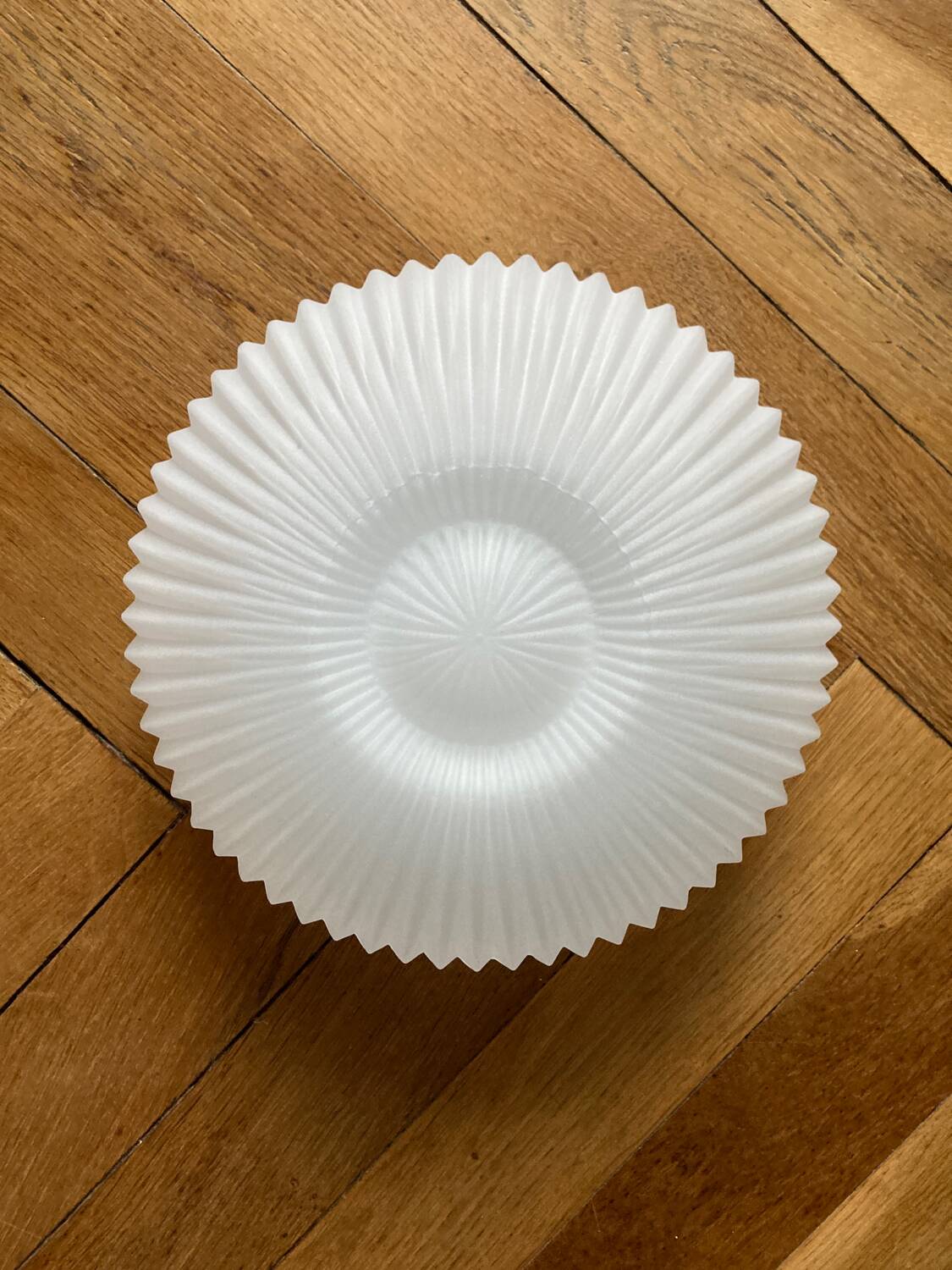 Molded glass flower wall light