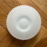 Molded glass flower wall light