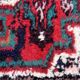 Vintage persian carpet hamadan handmade 43cm x 63cm 1970s