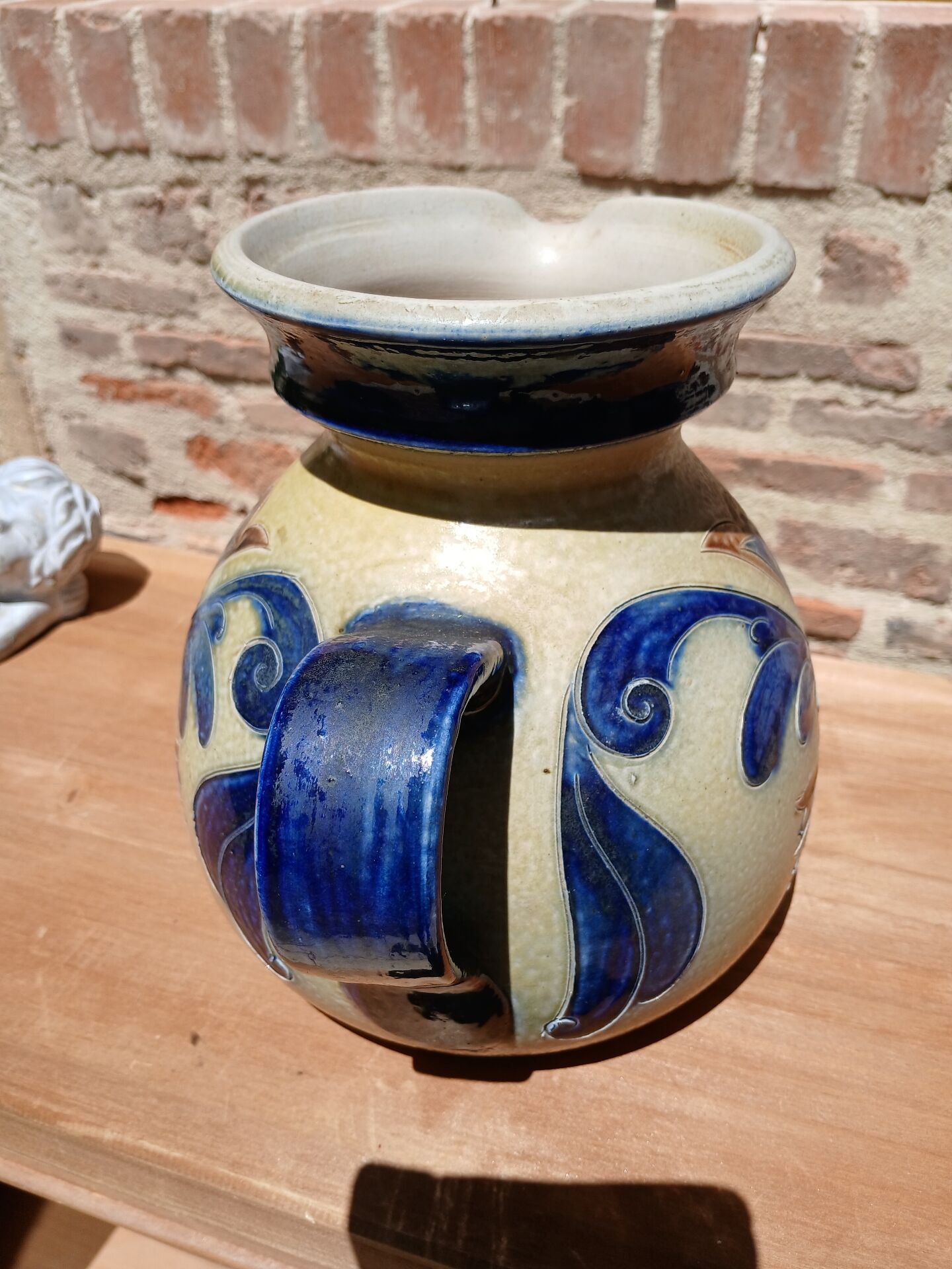 Large jug in handmade pottery