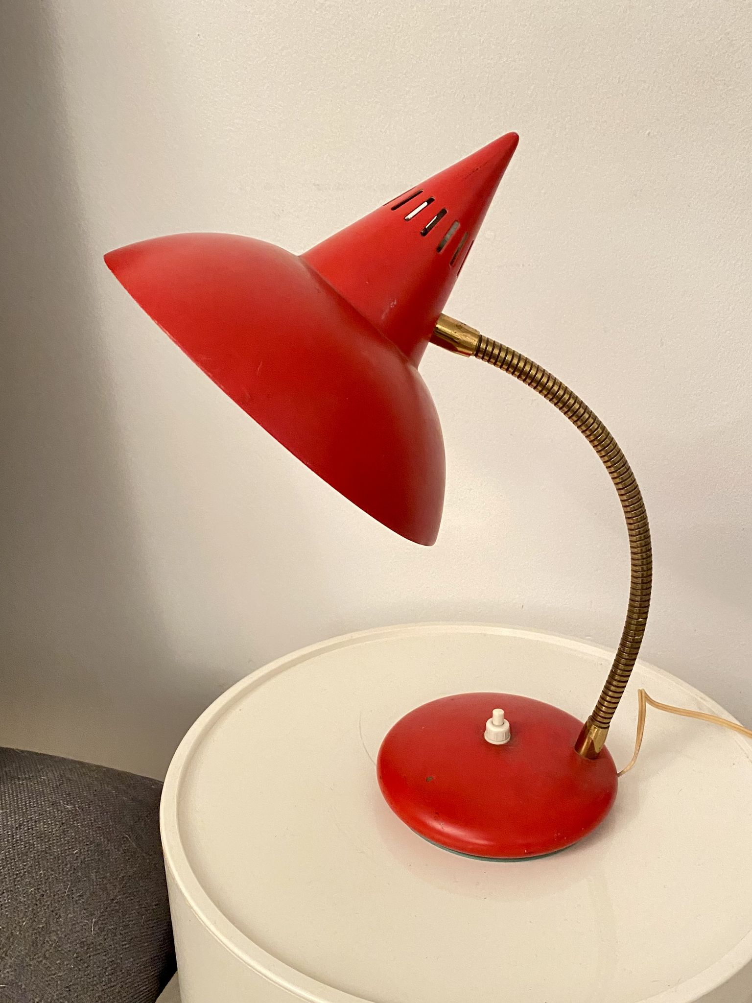 Vintage Italian diabolo casserole lamp 50s 60s Florence