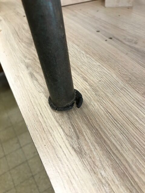 Lot 6 stackable chairs school stella tube/wood