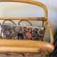 Vintage rattan magazine rack
