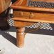 Table basse bois et fer style indien