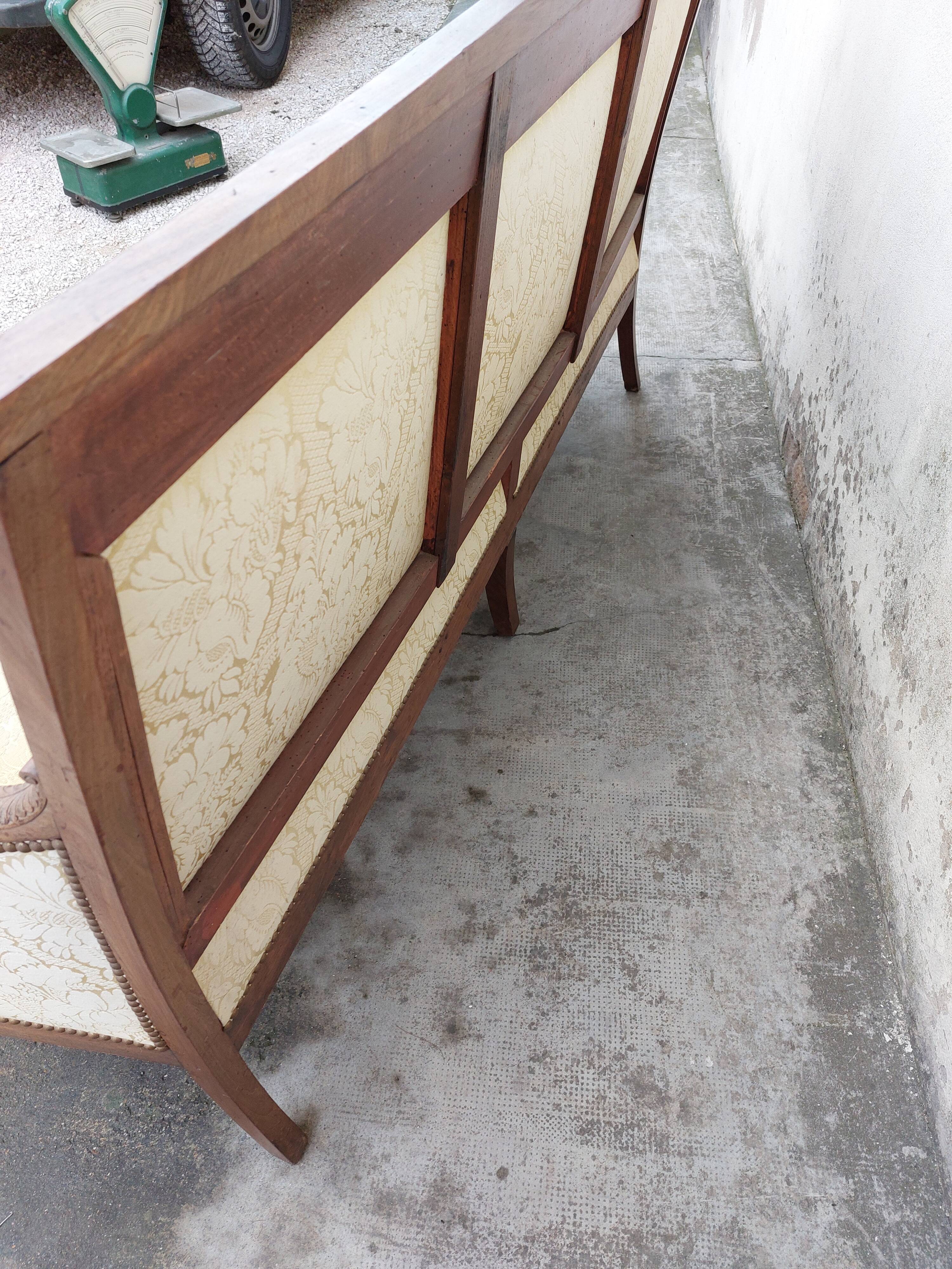 Vintage bench empire mahogany dolphin heads