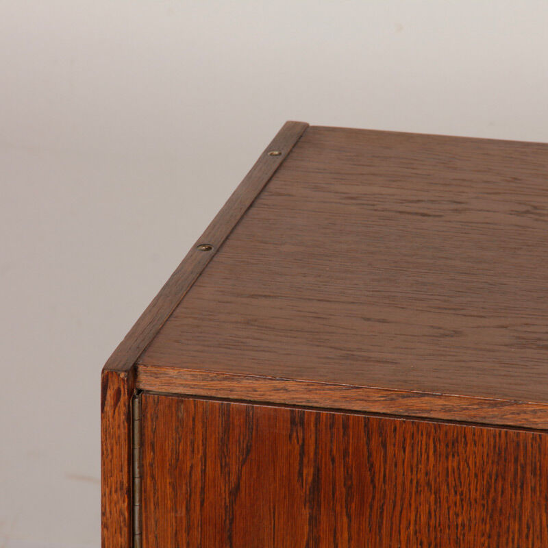 Vintage stained oak chest of drawers model U-458 by Jiri Jiroutek, 1960