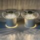 Pair of vintage design spring lamp wall lights from the 70s
