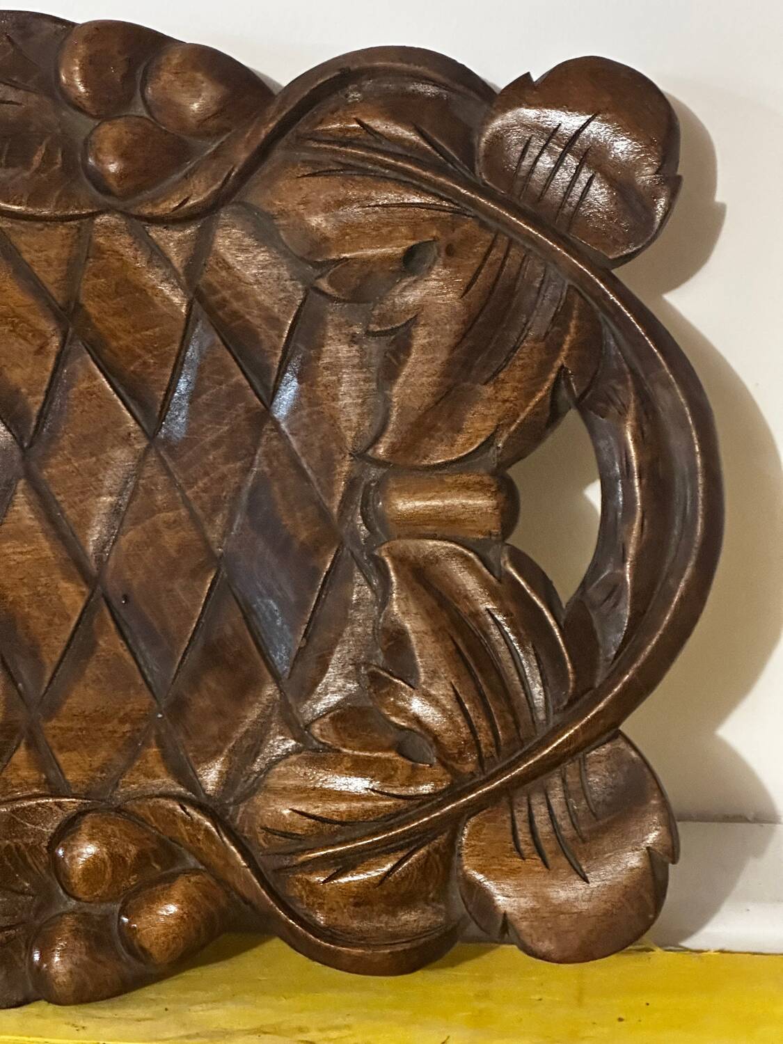 Basket or Pocket Emptying from the 1950s in Carved Wood signed A. Bouchez