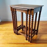 Antique wooden nesting table