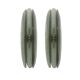 Italian wall sconces in bluish grey Murano glass and brass in mid-century modern style.
