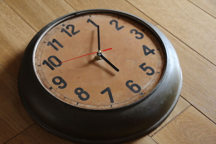 Brass wall clock 1950