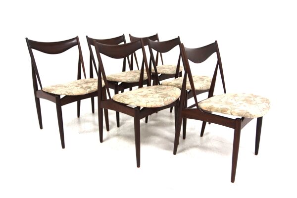 Set de 6 chaises en teck par h w klein pour Bramin Danemark 1960