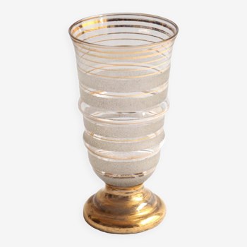 Glass and gold vase 1940s
