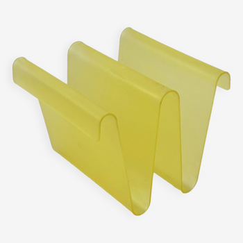 Yellow wavy magazine rack, 1990